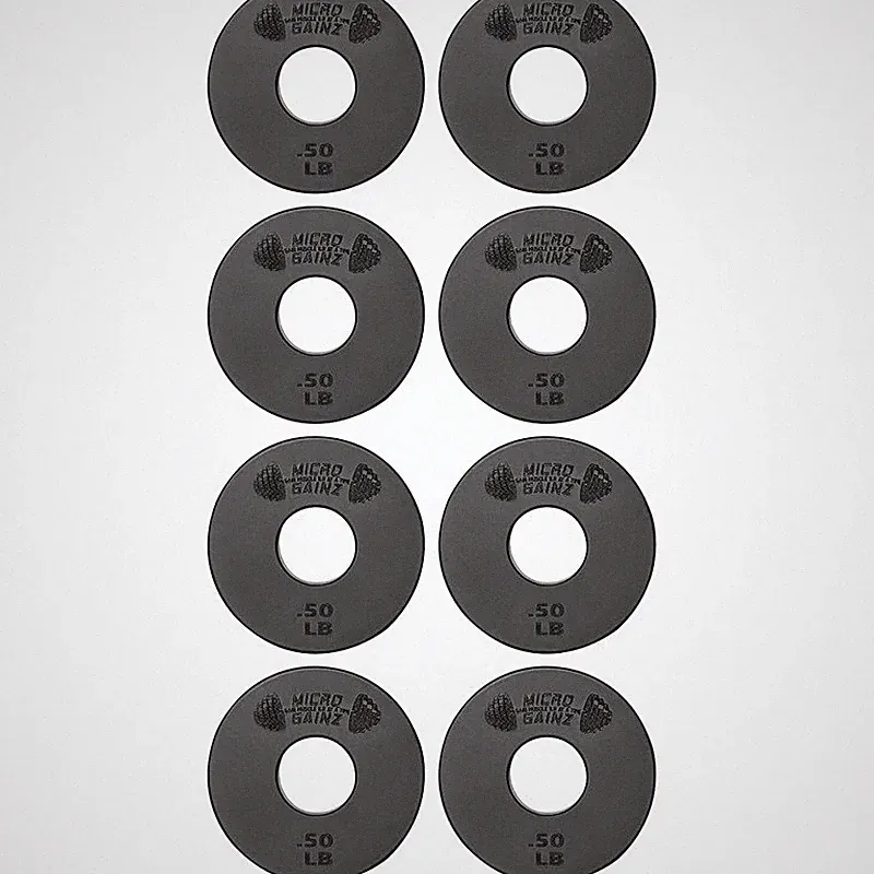 1'' Center Hole Standard Fractional Weights Plates Set 8 Pc Dumbbell & Barbell
