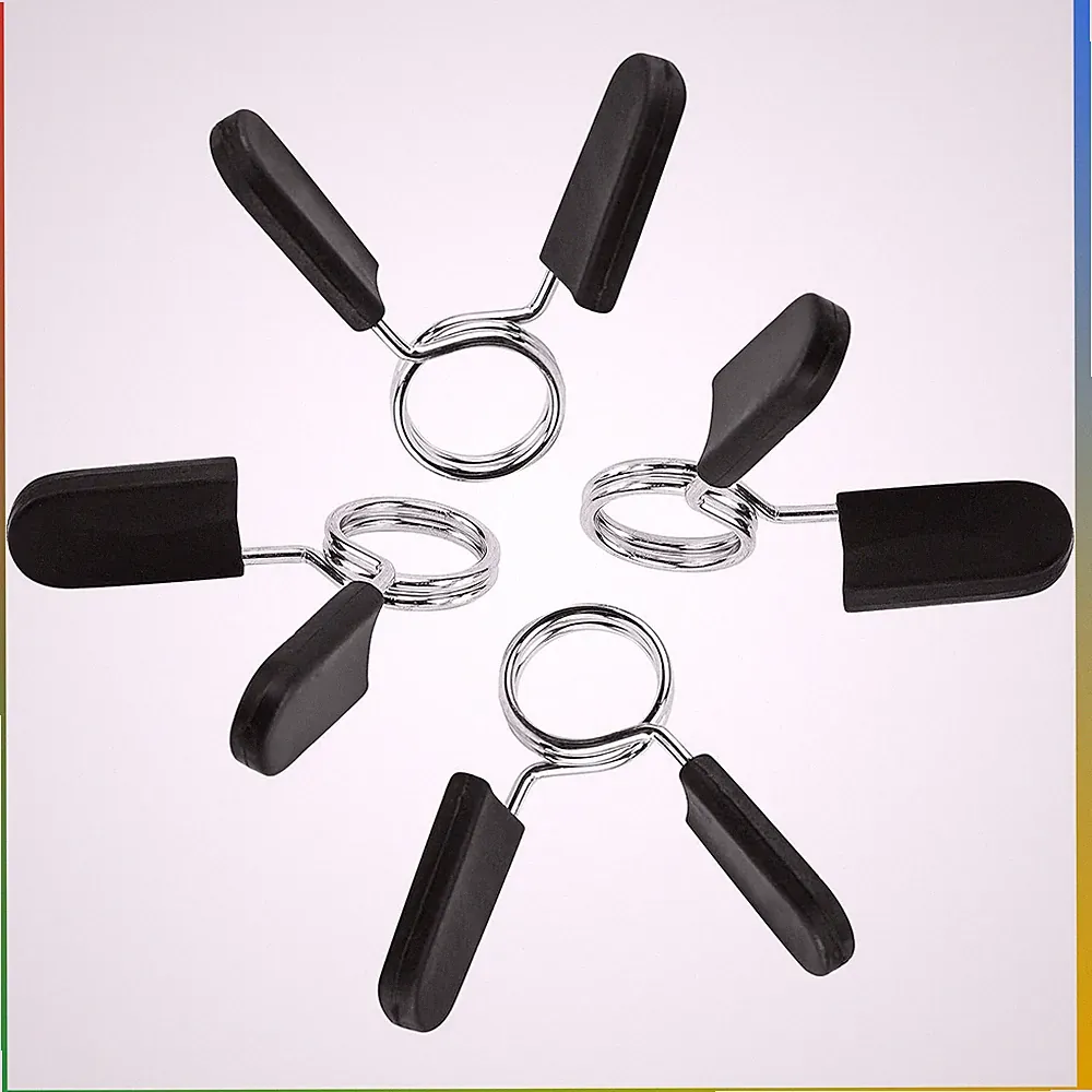 1 Inch Barbell Collars 25mm Dumbbell Weight Lock Clips 4 Pack Steel Gym