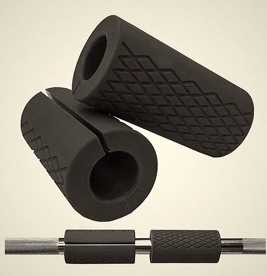 1 Pair Barbell Dumbbell Booster Grip Weightlifting Support Silicon Anti-Slip Pad