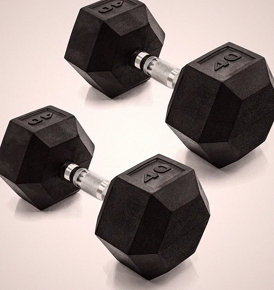 1 Pair CAP Barbell Coated Hex Dumbbell 40 lbs