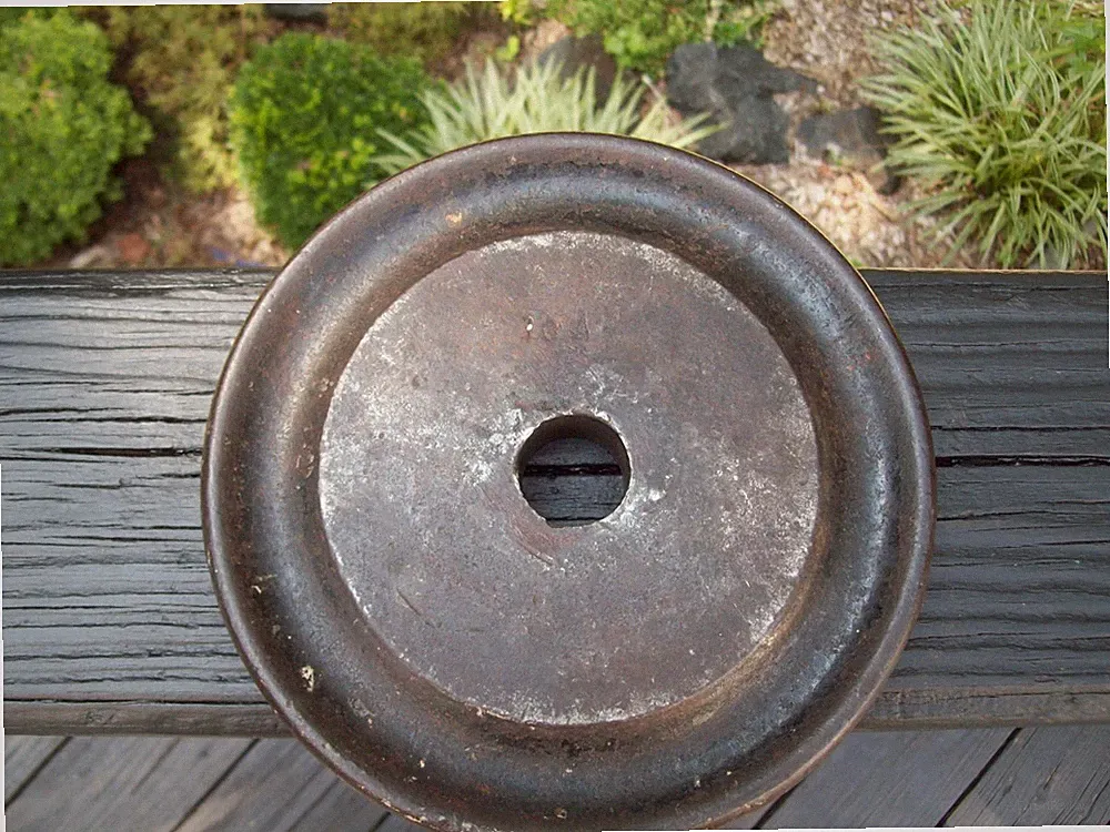 (1) RARE vtg YORK BARBELL "A" Plates 10s Bodybuilding fitness STRONGMAN Exercise