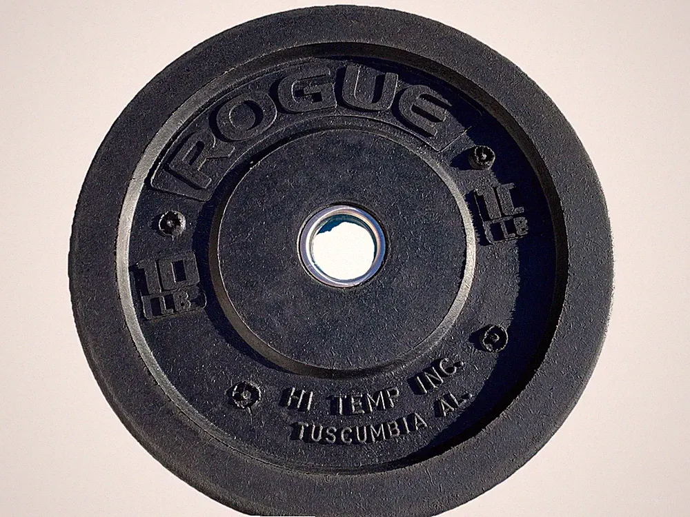 1 Rogue Fitness 10 lb Hi Temp Bumper Weight Plate Single