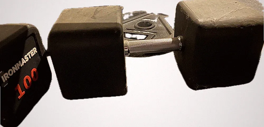 100 Lbs Dumbells Set. Iron Master Pro Gym Quality