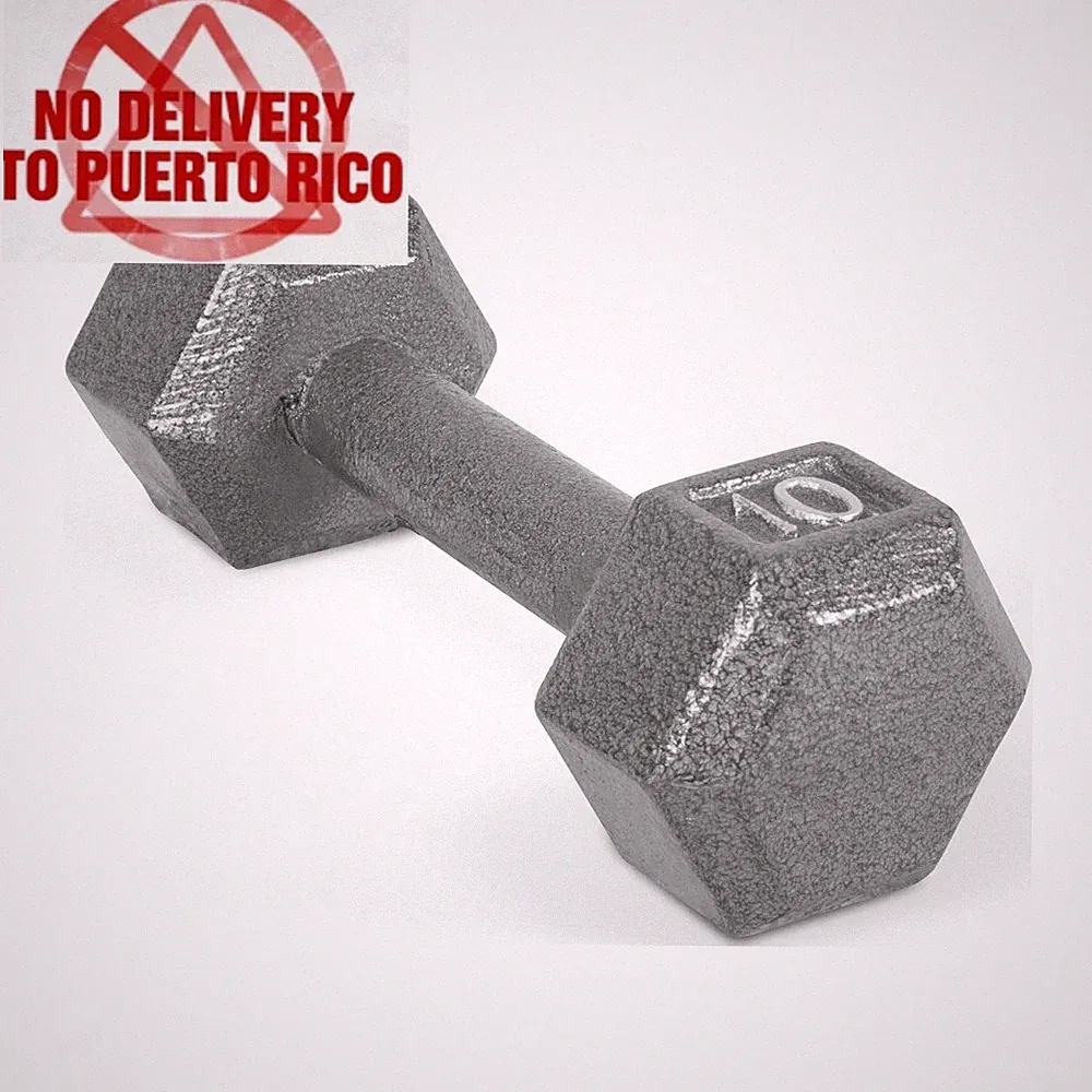 10lb Cast Iron Hex Dumbbell, Single