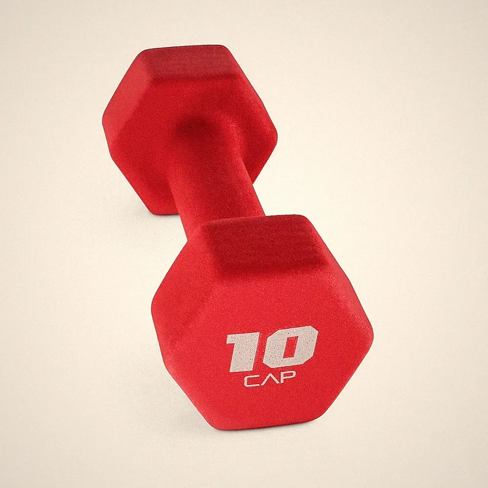 10lb Neoprene Dumbbell, Red, Single