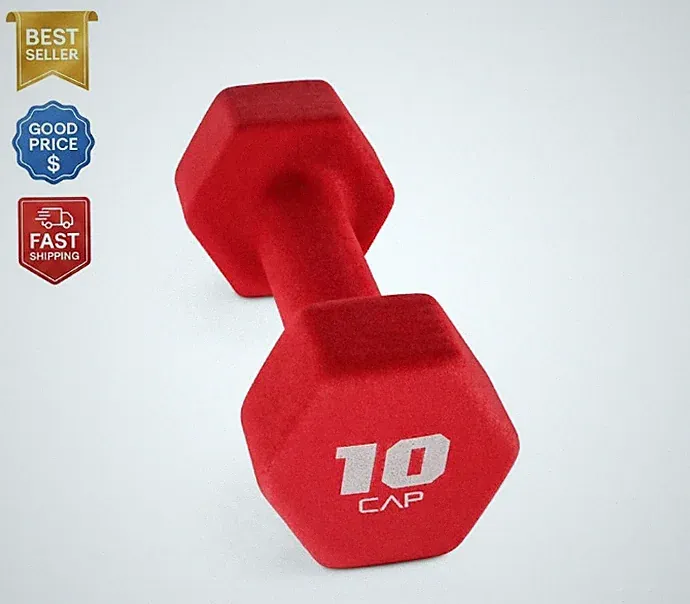 10LB Neoprene Dumbbell Red Single Hand Weight for Home Gym Workout