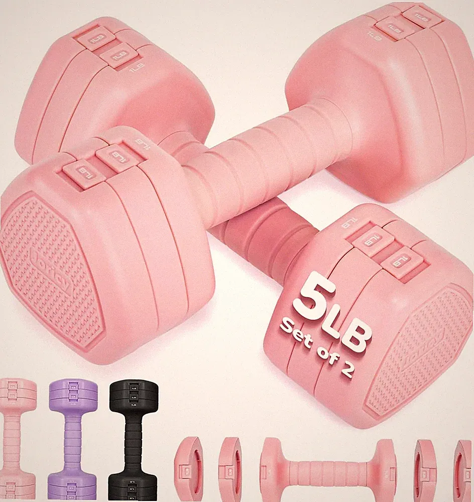 10LBS 20LBS 30LBS Dumbbells Adjustable Dumbbell Set of 2, Hand Weights for Women