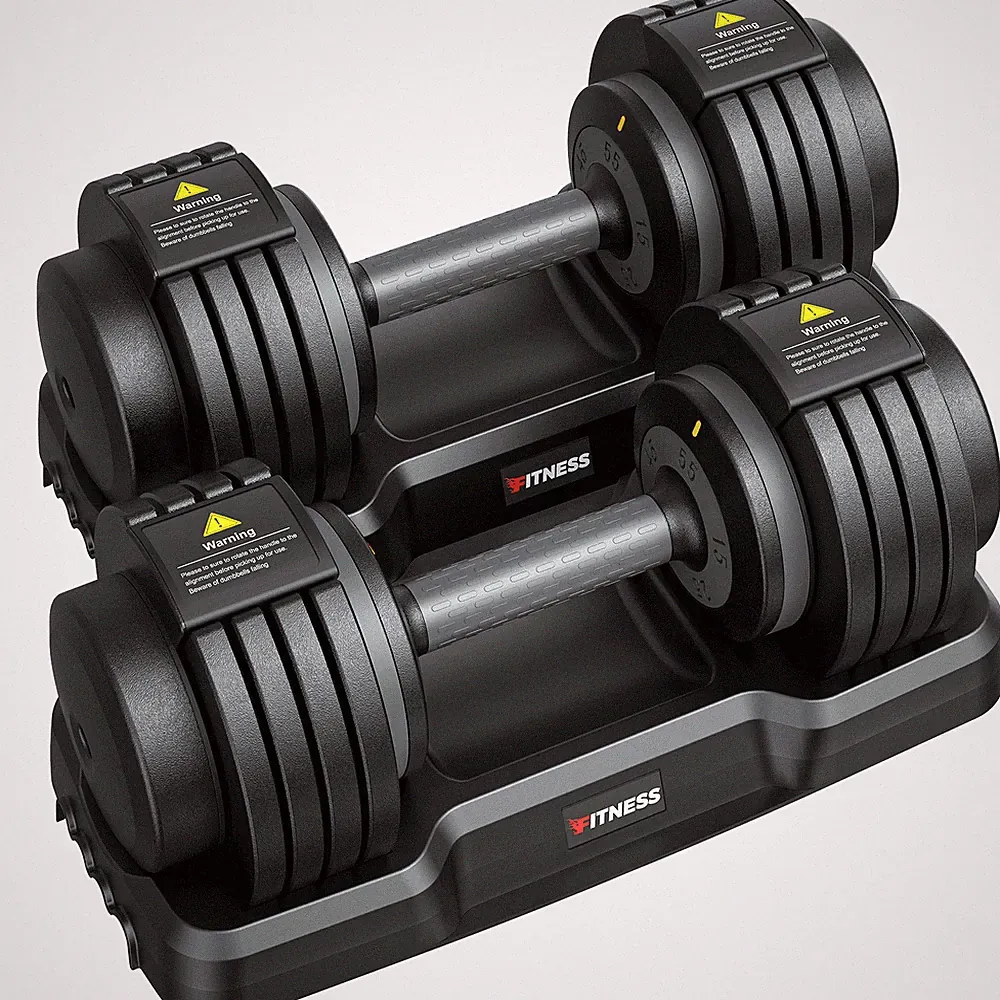 110(55lb*2) 5 in 1 Adjustable Dumbbell 55LB set of 2 Adjustable Free Weights