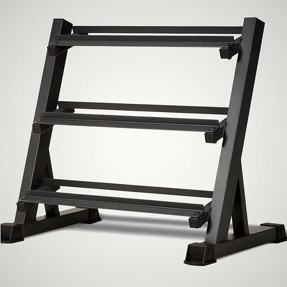 1100LB Capacity Adjustable 3-Tier Dumbbell Rack 36-Inch Base Model Storage Stand