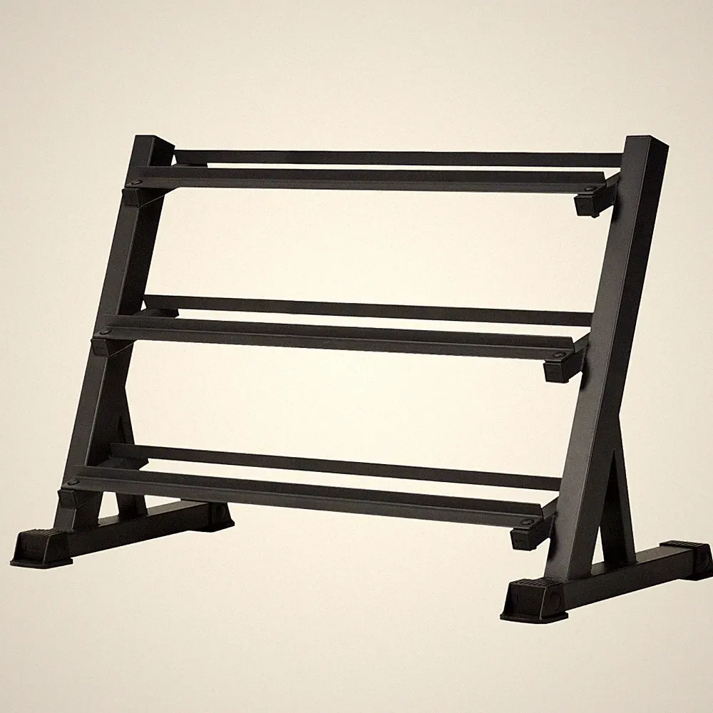 1100LB Capacity Adjustable 3-Tier Dumbbell Rack for Home Gyms 36-Inch Base