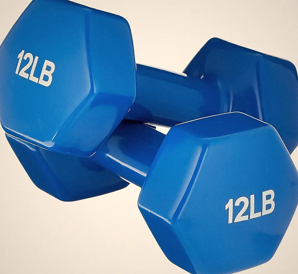vinyl dumbbells 12
