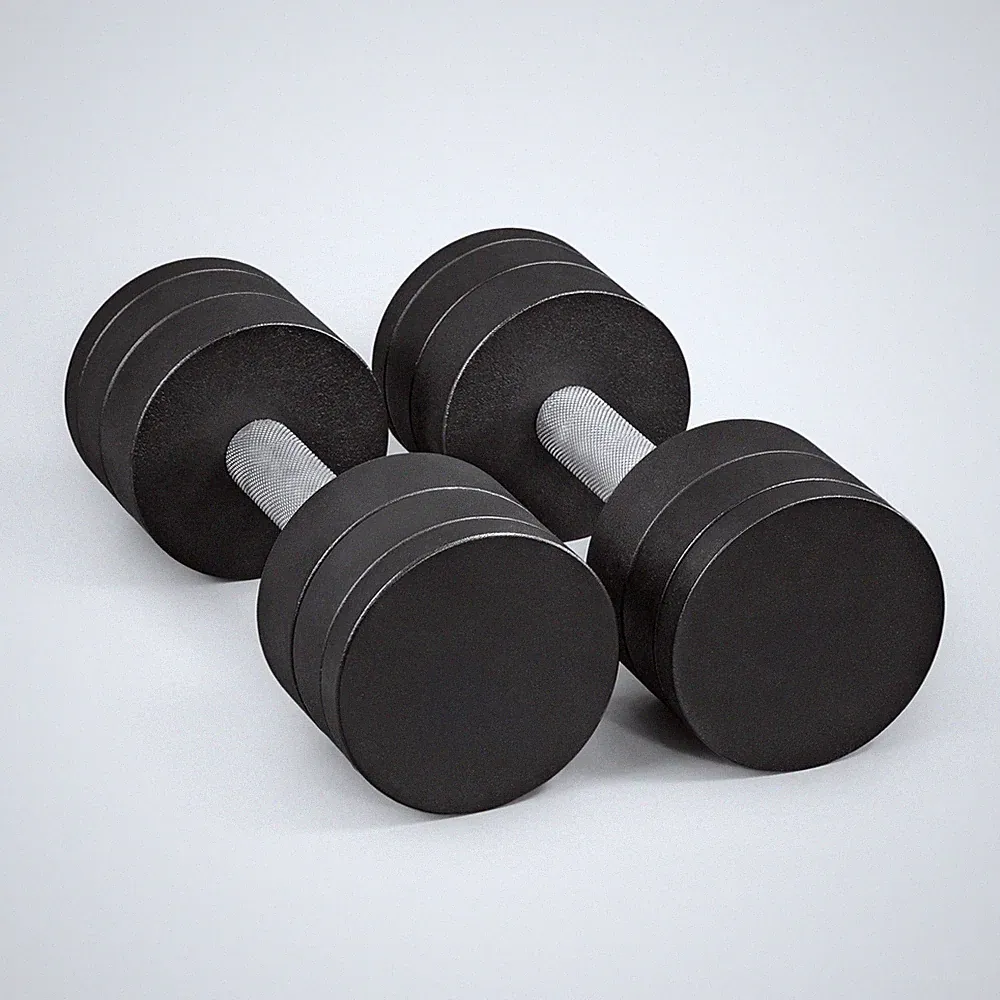 15 lb Adjustable Dumbbell – Compact Cast Iron Weight with Chrome Handle - Pair