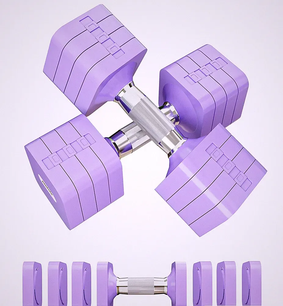 15 LBS Dumbbells Adjustable Hand Weights for Women Men, 4 in 1 Free Weight Du...