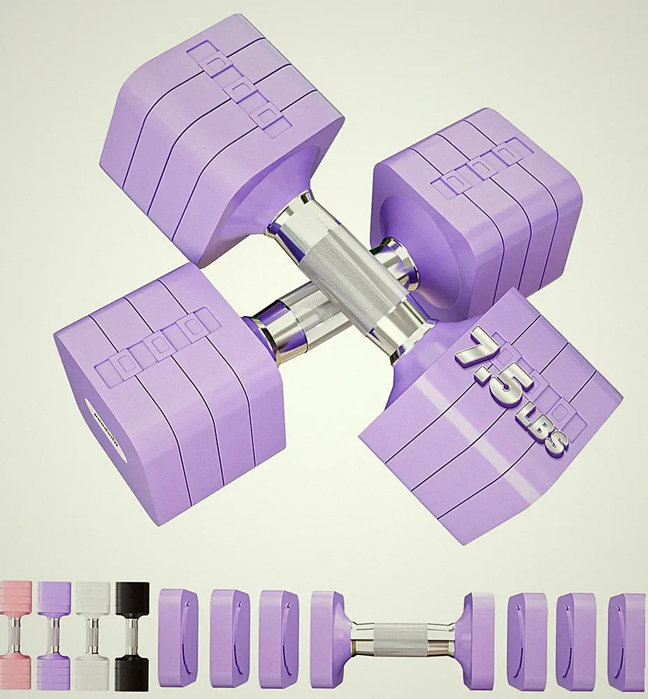 15LB 20LB 30LB 40LB 50LB Adjustable Dumbbell Set Free Weights Dumbbells Set f...
