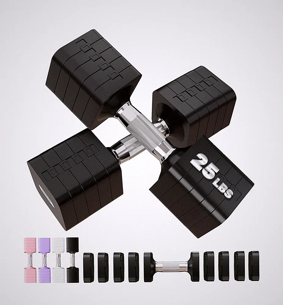 15LB 20LB 30LB 40LB 50LB Adjustable Dumbbell Set Free Weights Dumbbells Set f...