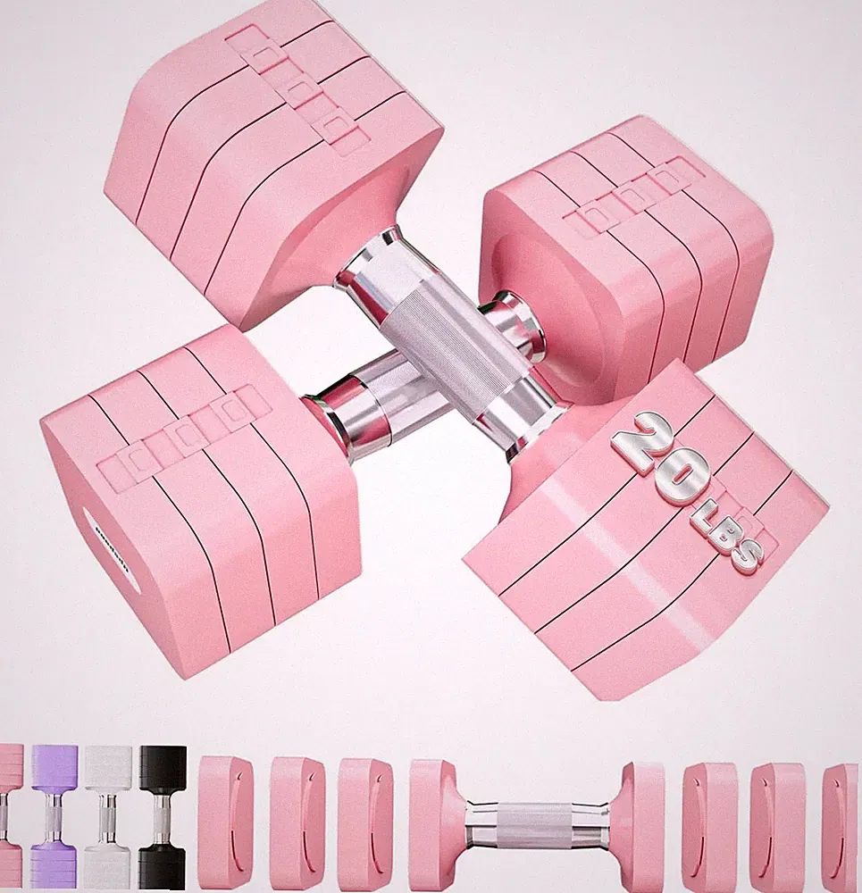 15LB 20LB 30LB 40LB 50LB Adjustable Dumbbell Set Free Weights Dumbbells Set for