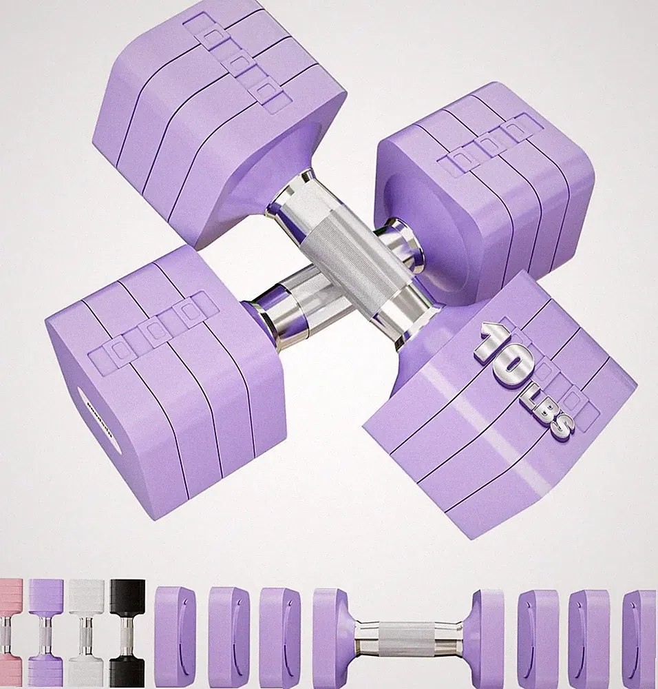 15LB 20LB 30LB 40LB 50LB Adjustable Dumbbell Set Free Weights Dumbbells Set for