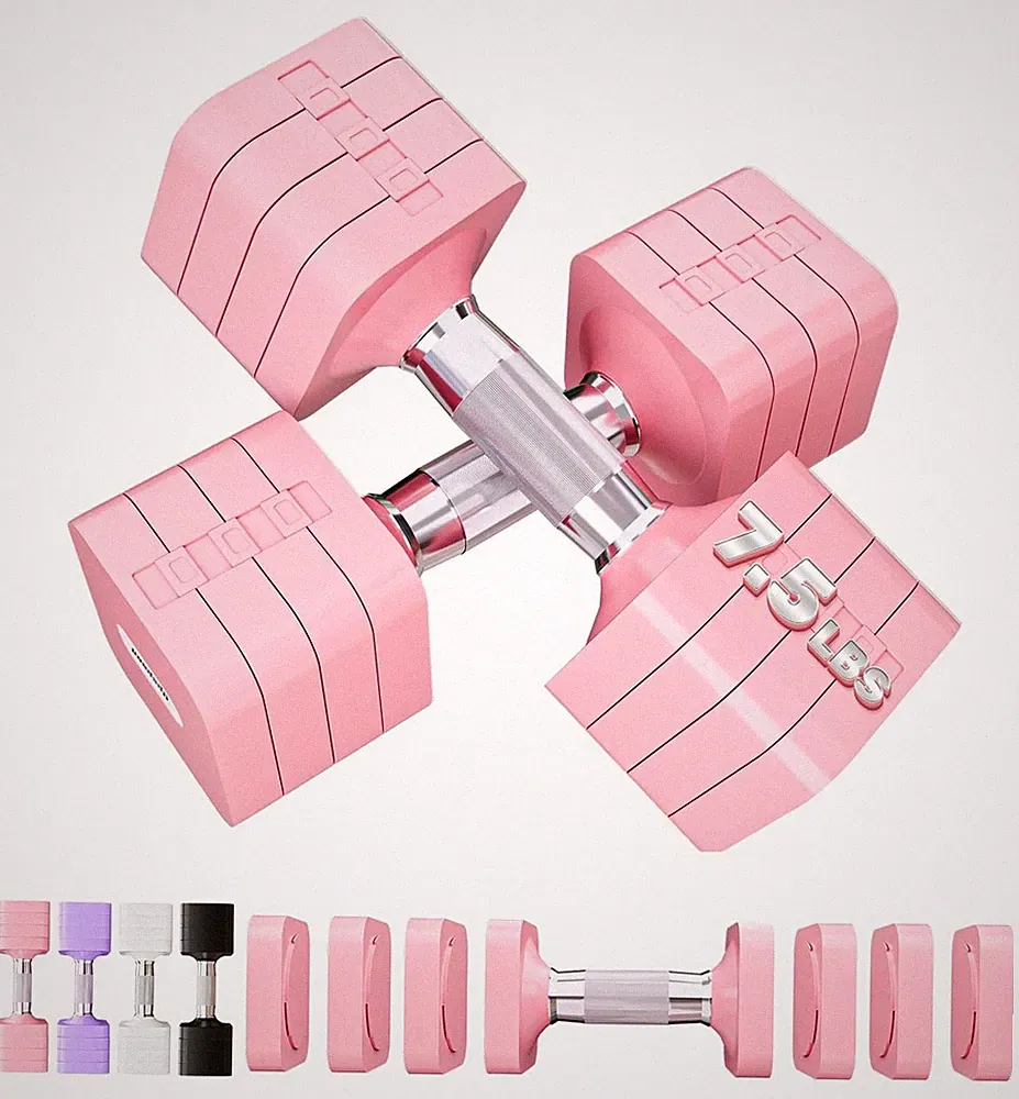 15LBS | 30LBS Adjustable Dumbbell Set Free Weights Dumbbells Set for Women Me...