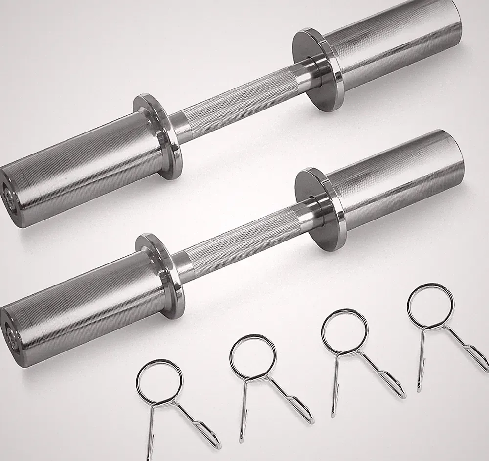 16' Adjustable Olympic Dumbbell Handles(Weight CAPACITY: 150LBS), Pair of Loadab