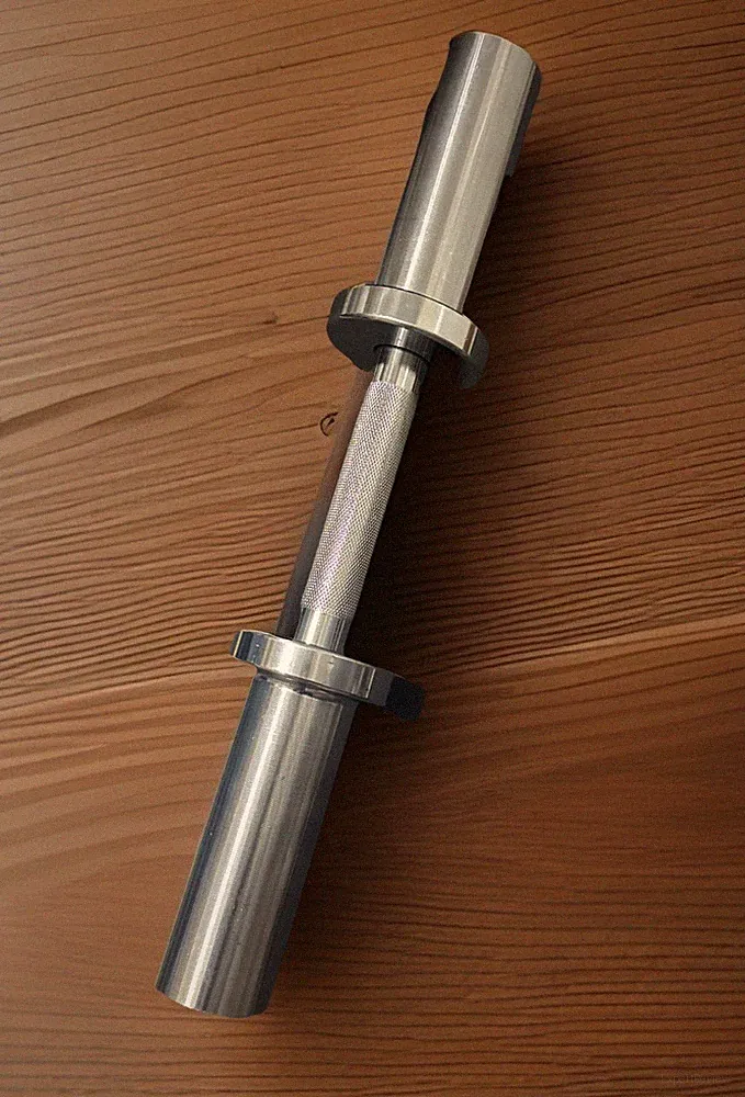 16" Olympic Dumbbell Handle 2" Plates Steel Adjustable 1 Handle Only