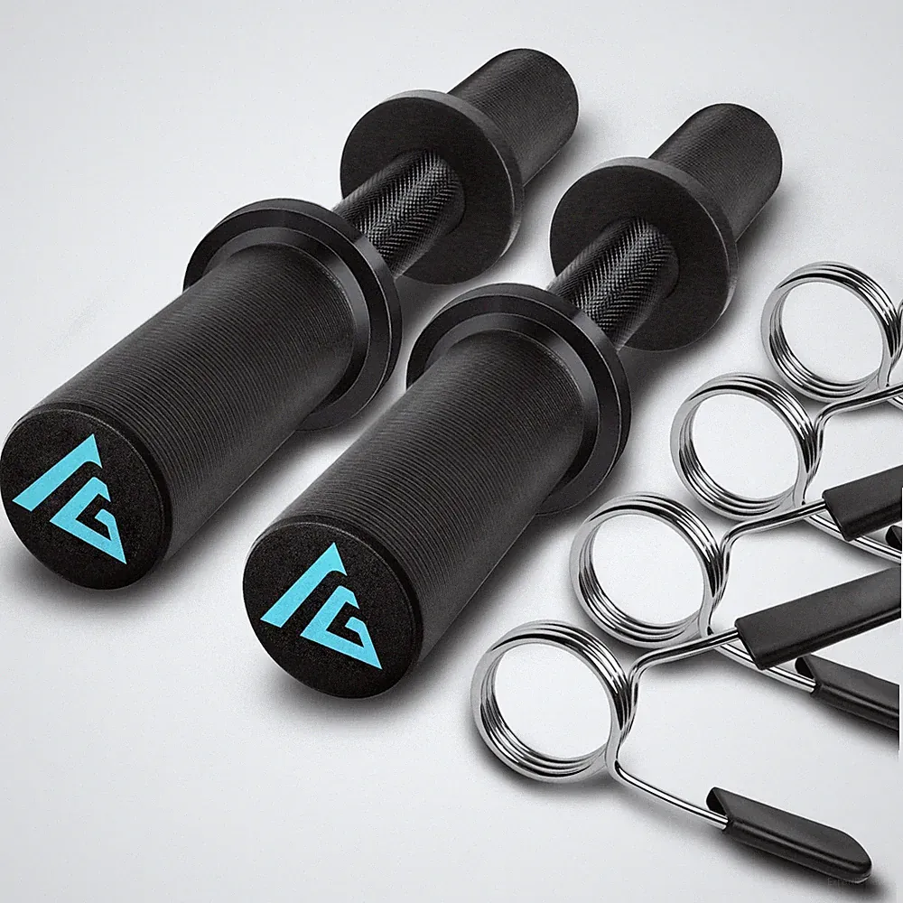 16" Olympic Dumbbell Handle, Dumbbell Bar for 2-inch Olympic Weight Plates, L...