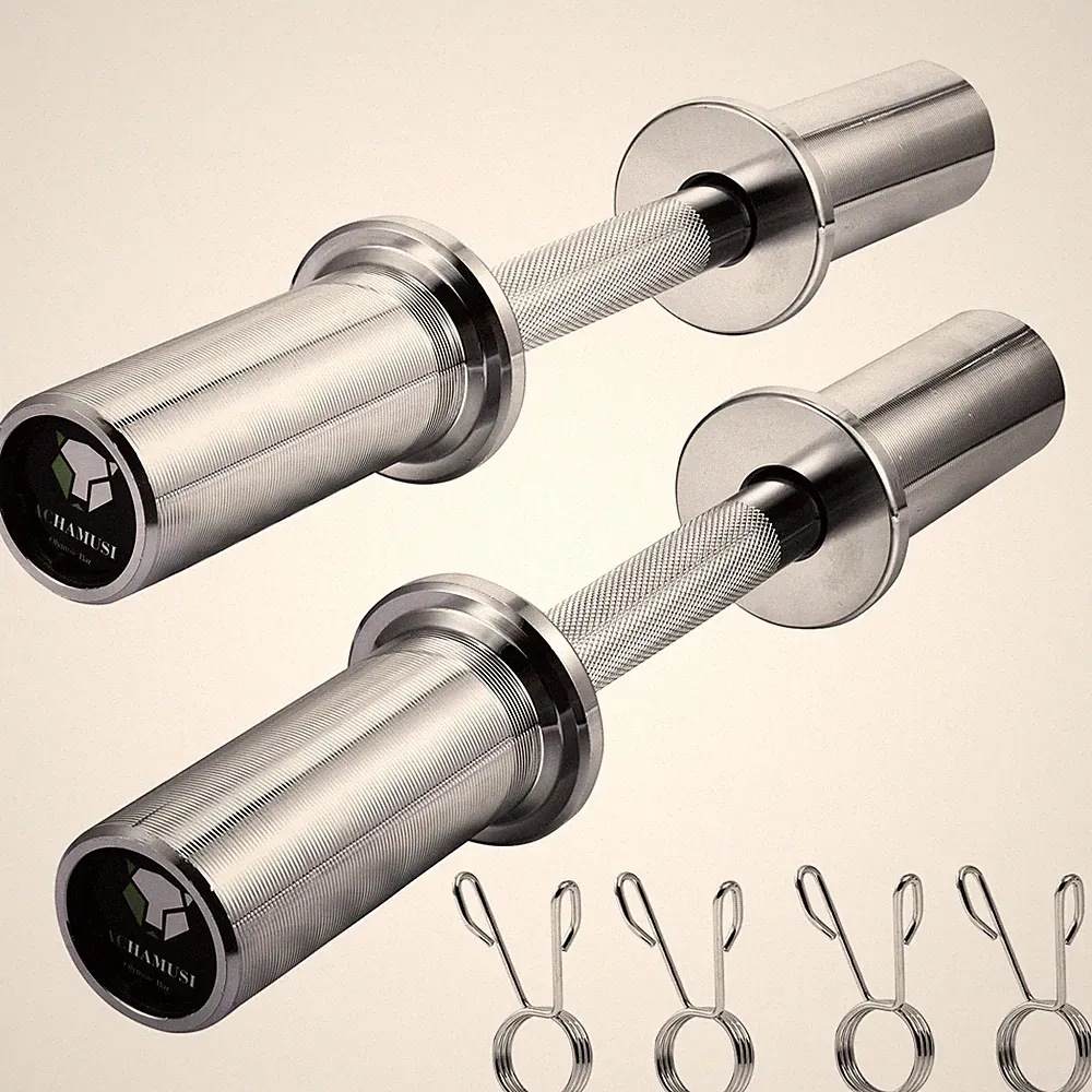 16" Olympic Dumbbell Handle Pair For 2'' Plates For Home Gym