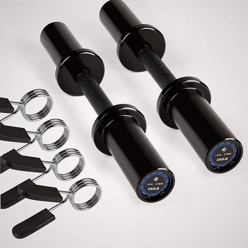 16" Olympic Dumbbell Handles, Loadable Dumbbells Bar for Strength Training, w...