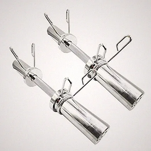 16" Olympic Dumbbell Handles, Loadable Dumbbells Bar Sets (150LBS Weight Silver