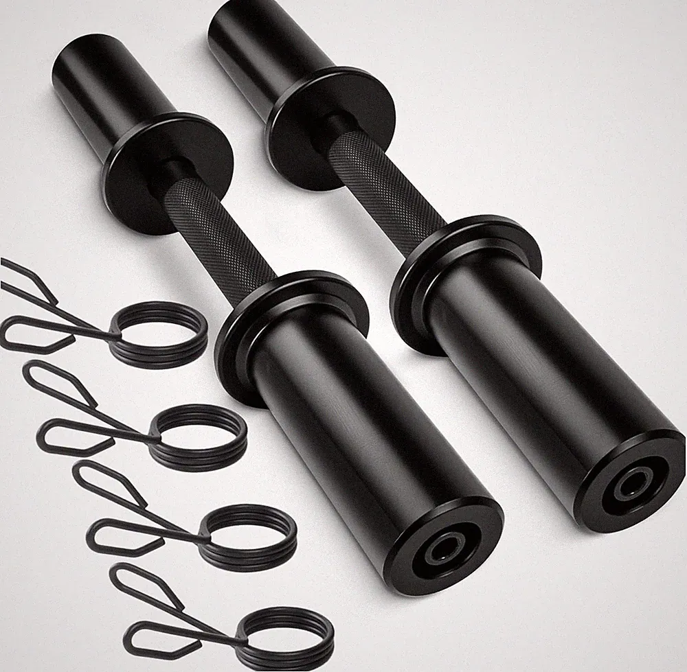 16" Olympic Dumbbell Handles, Pair Loadable Dumbbell Bars for 2-inch Weight