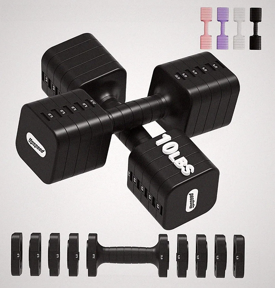 16LBS 20LBS Adjustable Dumbbell Set Dumbbells Sets Hand Weights for Women Men...