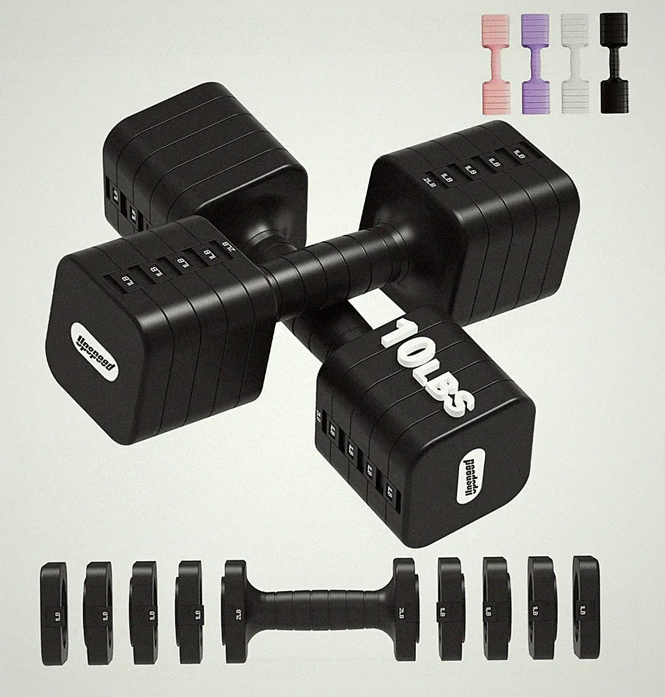 16LBS 20LBS Adjustable Dumbbell Set Dumbbells Sets Hand Weights for Women Men...