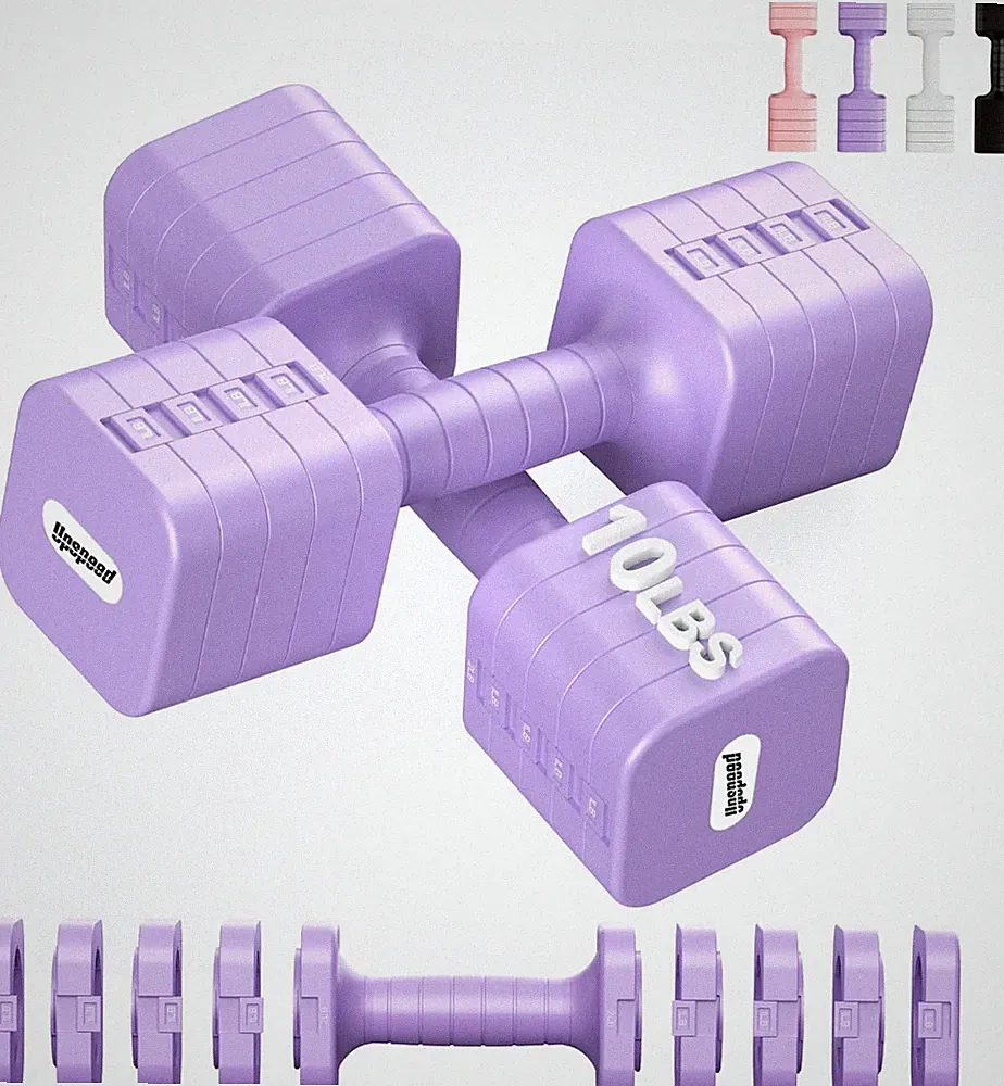 16LBS/20LBS Dumbbells Sets Adjustable Dumbbell Set Hand Weights for Women Men Fr