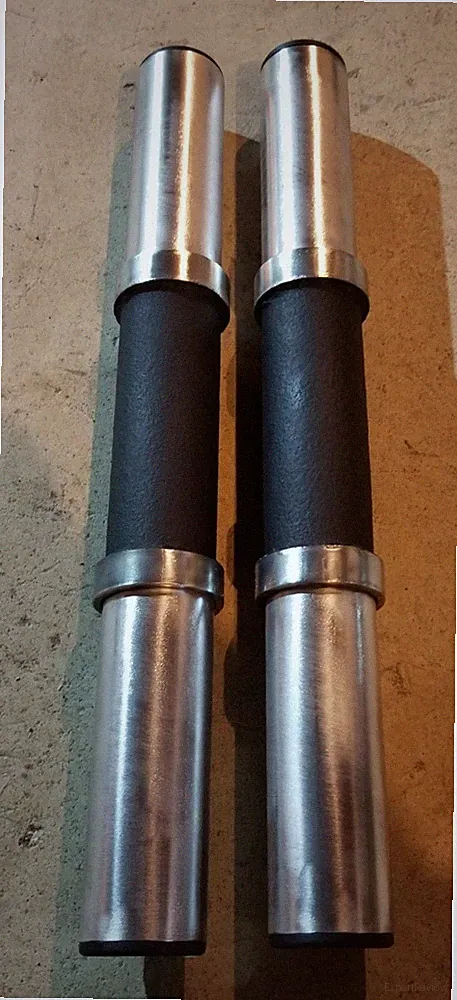 18" Olympic "Thick Grip FAT Grip" Dumbbell handles PAIR **READ DESCRIPTION**