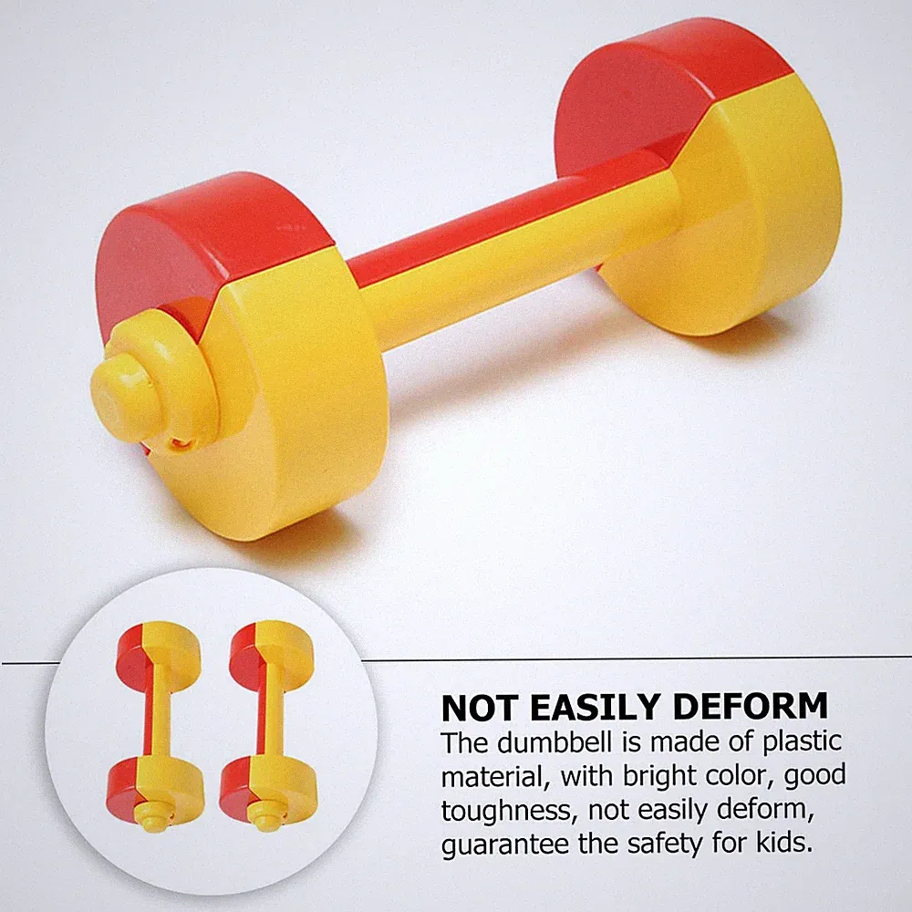 1Pair Plastic Exercise Dumbbells with Ergonomic Handle for Arm Coordination