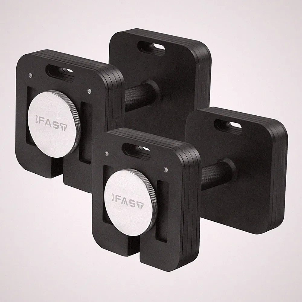 1x 2x 50LBS Square Dumbbell 9 in 1 Adjustable Weight Set Body Building Training