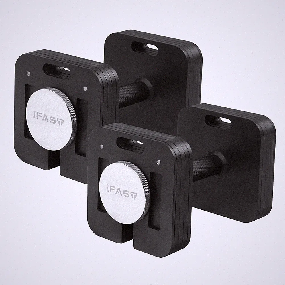 1x 2x 50LBS Square Dumbbell 9 in 1 Adjustable Weight Set Body Building Training
