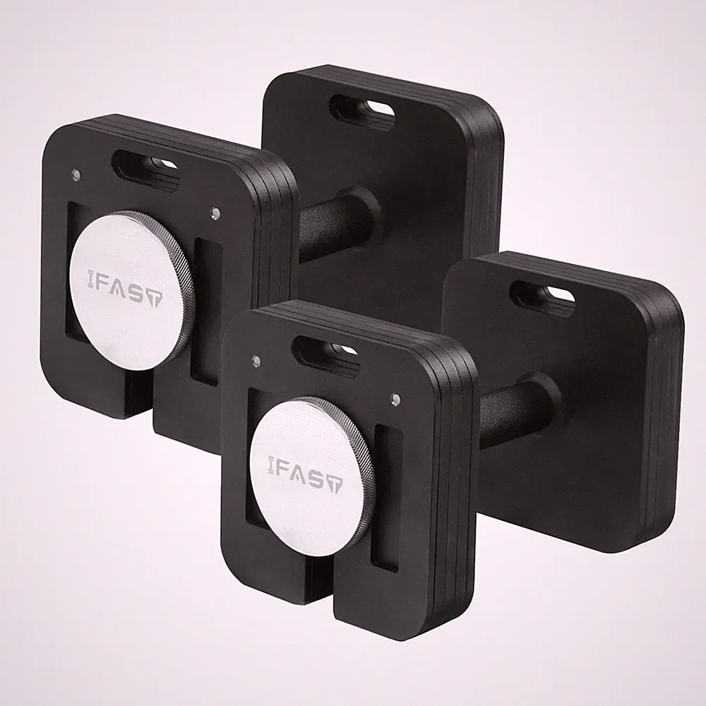 1x 2x 80LBS Square Dumbbell 9 in 1 Adjustable Weight Set Body Building Training