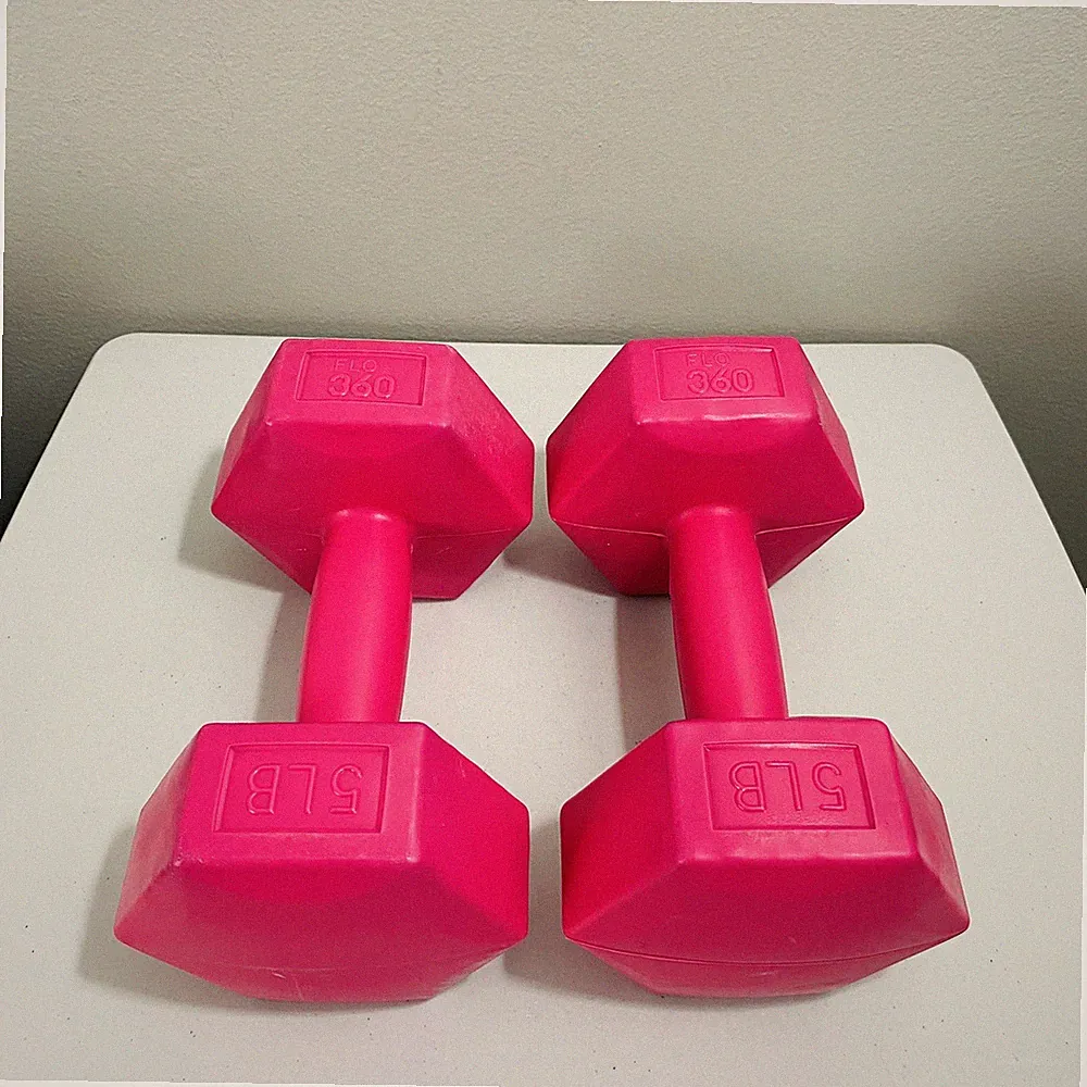 2-5 lb. FLO 360 Hex Hand Dumbbells, 10 Lbs Total Yoga Work Out Training Exercise