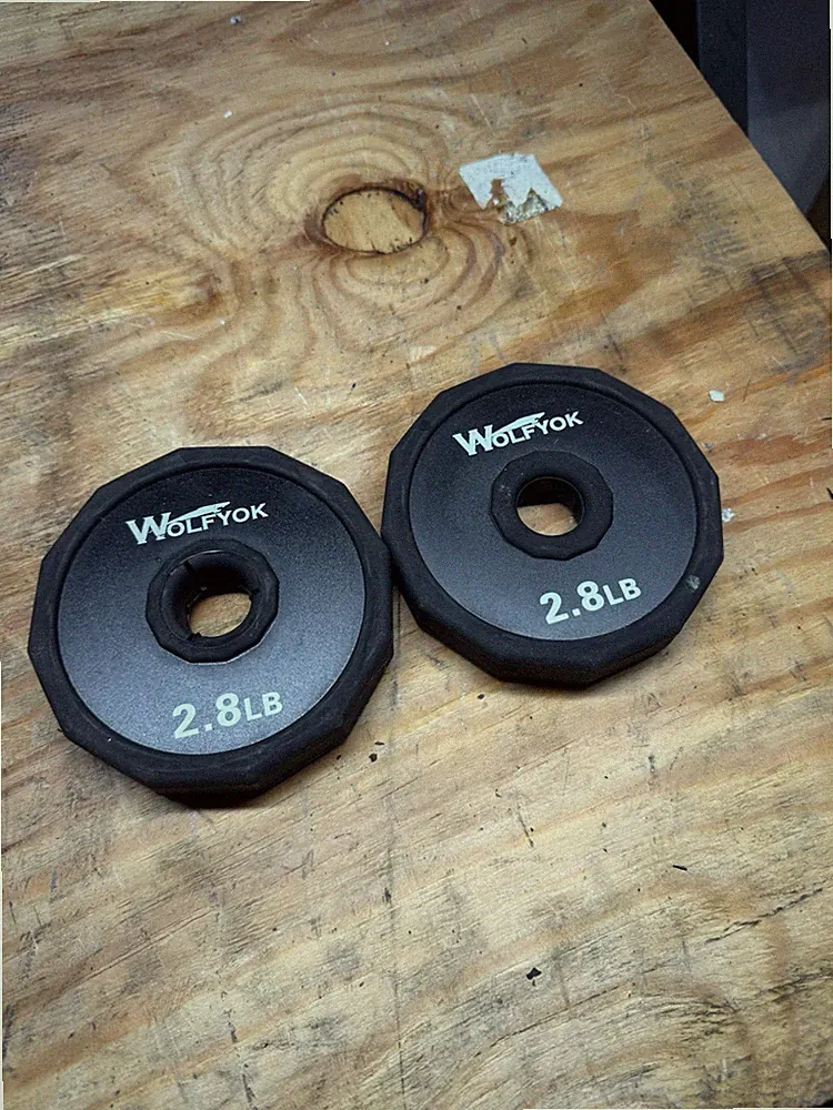 2.8lb X 2 Rubber 1” Standard Weight Plates (5.6 Lbs Total)