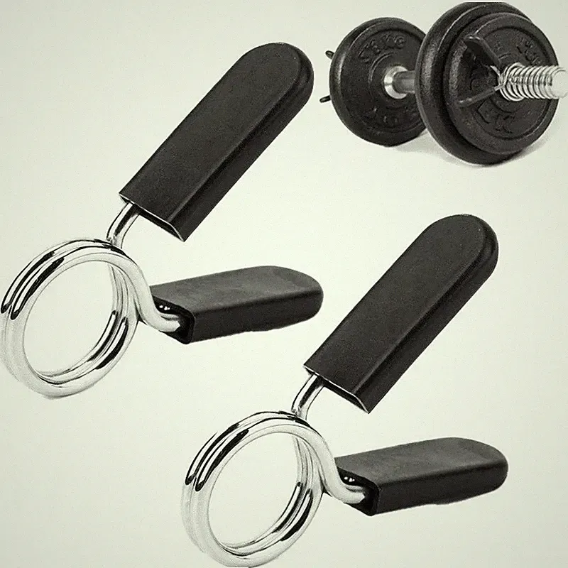 2-8pcs Spring Clip Collars for Smooth Dumbbell Handle or Standard Weightlifting