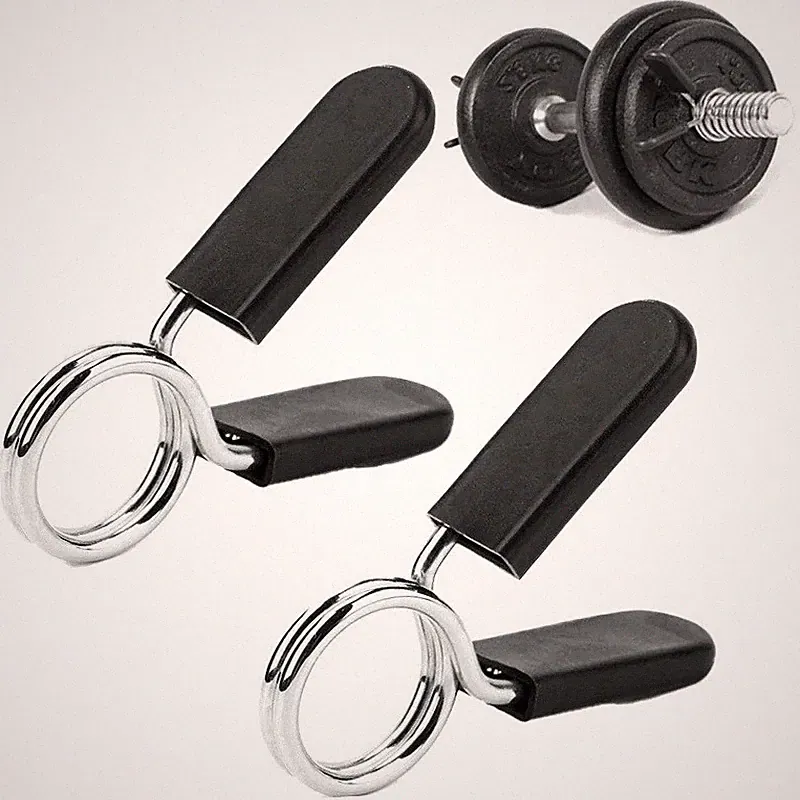 2-8X Spring Clip Collars Olympic Barbell Clamps Dumbbell Clips for Weightlifting