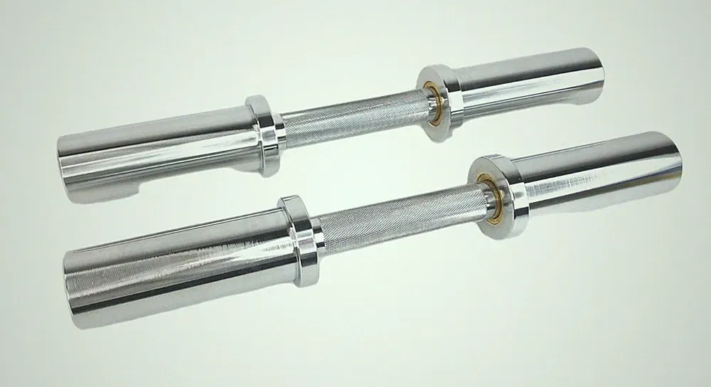 2 California Dumbbells 1- 11 Lb Olympic Style Bar 17" Gym Weight Lifting Handles