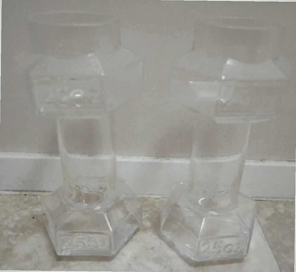 2 Dumbbell Beer Glass 25oz Novelty Beer Drinking Glasses pair weightlifter
