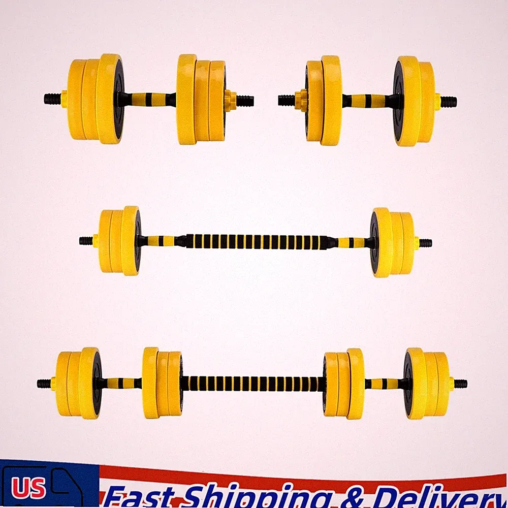 2 in 1 Adjustable 33 Lb Free Weights Dumbbell Weights Equipment Set for Home Gym