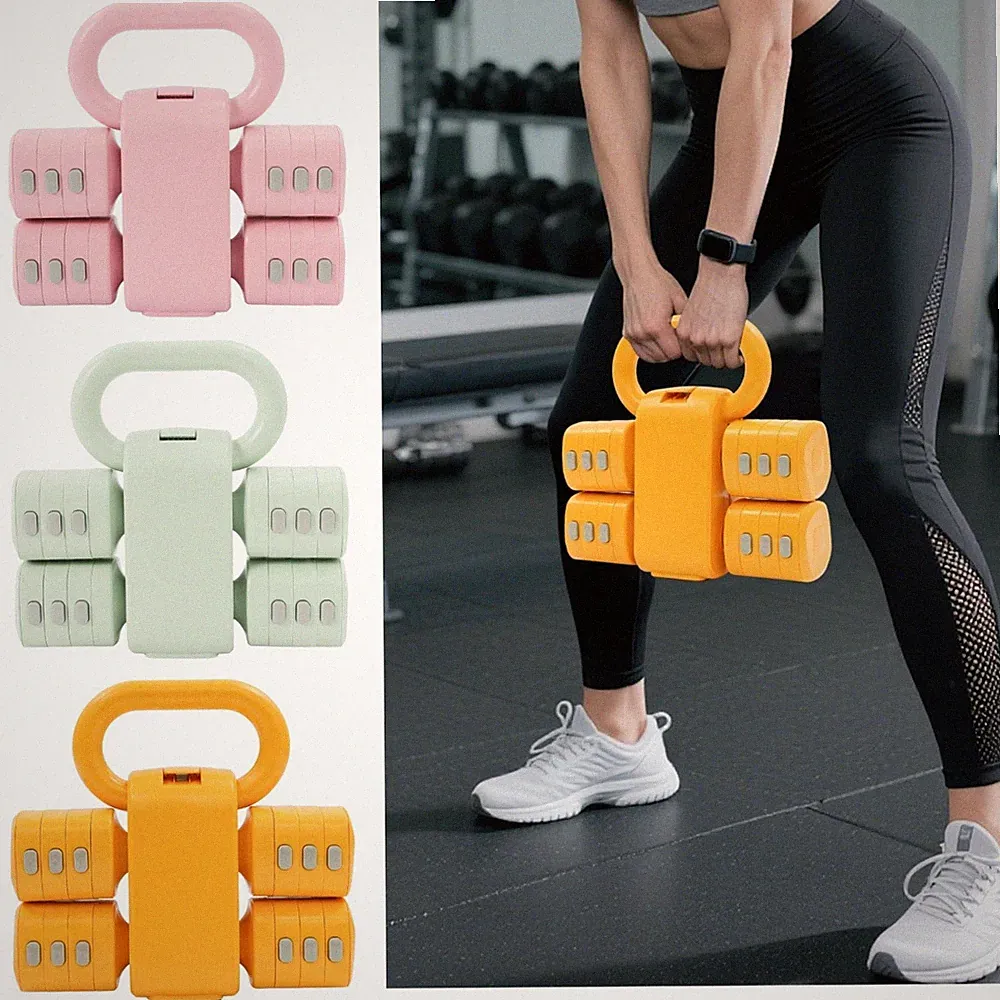 2-in-1 Adjustable Dumbbell & Kettlebell Set for Home Gym, Office Outdoor Fitness