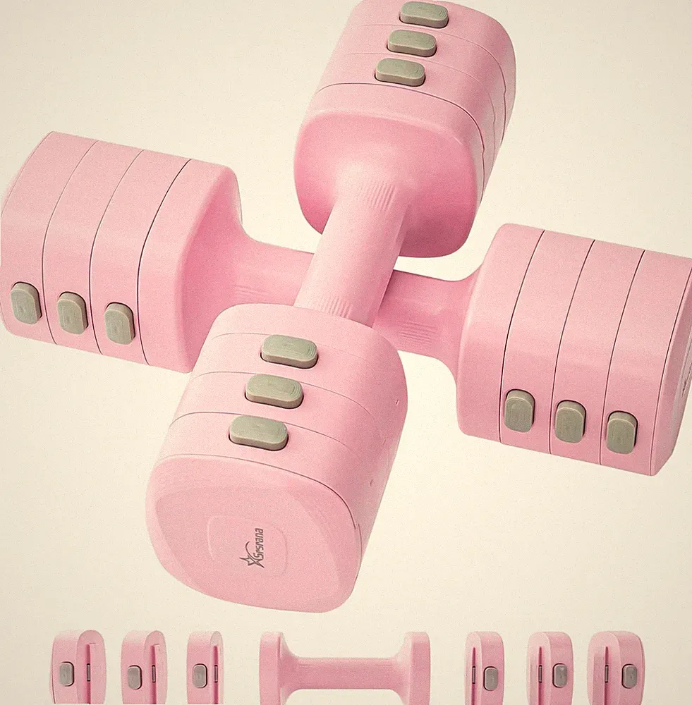 2-in-1 Adjustable Dumbbell & Kettlebell Set for Women (1.1-12.1 lbs)