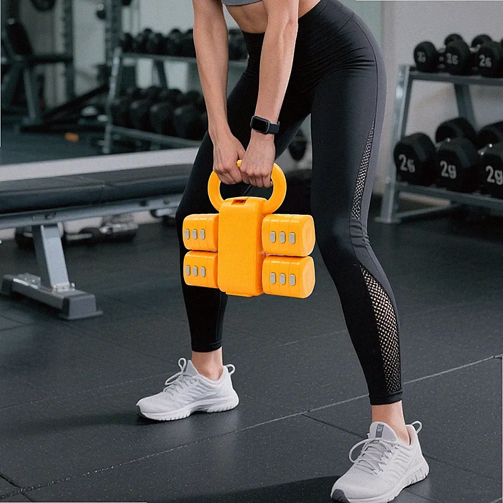 2-in-1 Adjustable Dumbbell Set, Dumbbell & Kettlebell Set, Compact Dumbbell Set