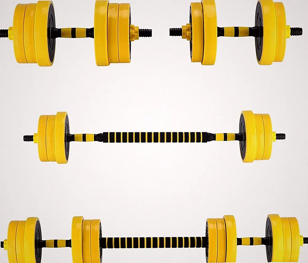 2-In-1 Adjustable Weight Set 44Lb, Used As Dumbbell and Barbell Set
