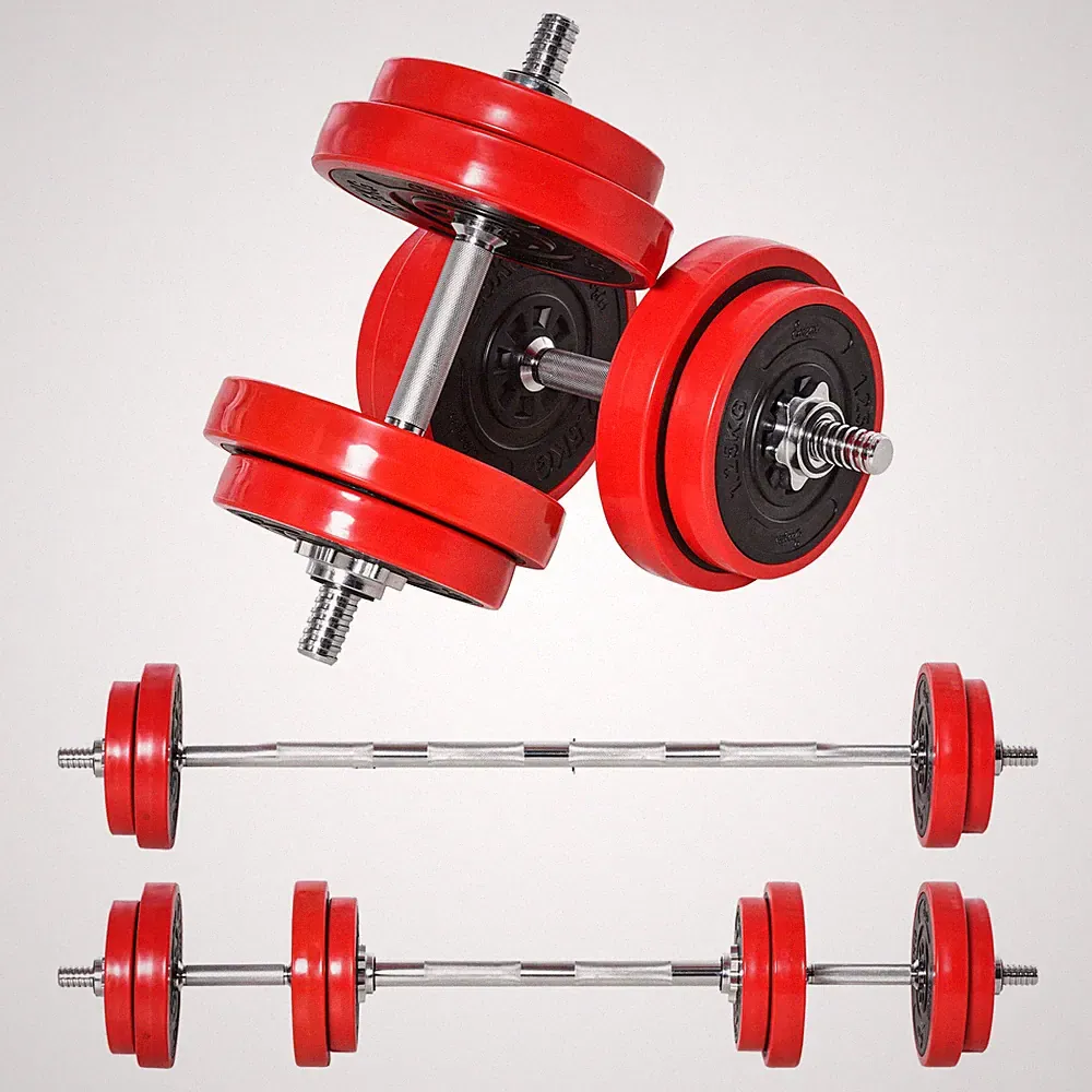2 in 1 Dumbbell Barbell Adjustable Weight Set Strength for Arms Shoulders Back
