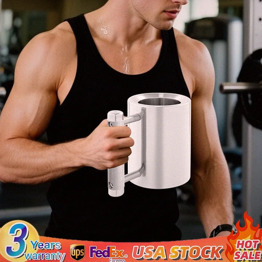 2 in 1 Stainless Steel Dumbbell Water Bottle 8kg Adjustable Weight Fitness Cup